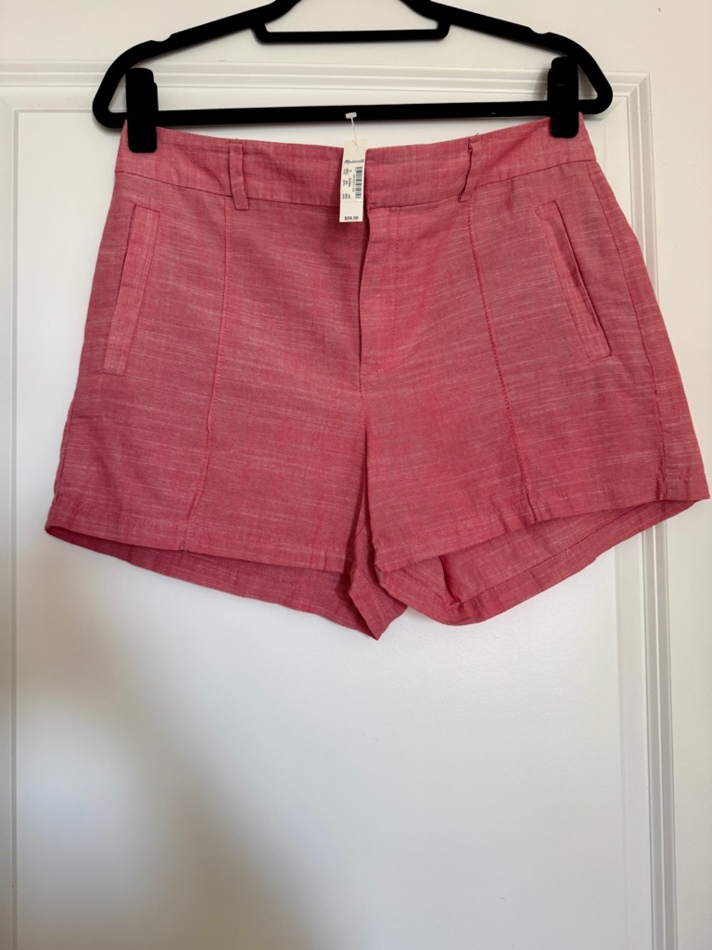 NWT! MADEWELL Women’s Pink Chambray Chino Shorts 100% Cotton Size 10 - Picture 16 of 16
